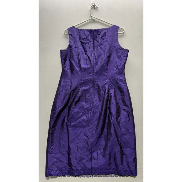 Robbie Bee Women's Silk Purple Dress Size 10 - Elegant & Chic - Picture 3 of 10